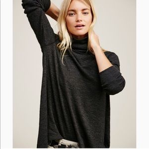 FREE PEOPLE Split Back Turtleneck